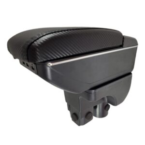 DESCANSABRAZOS-REPOSABRAZOS PARA CHEVROLET AVEO 2018-2023 CON 7 PUERTOS USB APARIENCIA FIBRA DE CARBONO (FC)