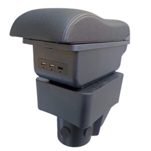 DESCANSABRAZOS-REPOSABRAZOS PARA FORD FIESTA 2018-2022 CON 3 PUERTOS USB Y LUZ LED ONDULADO (G)