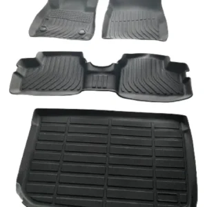 Tapetes para Nissan March + Tapete de Cajuela 2012-2024 Tipo Charola (3D) Uso Rudo